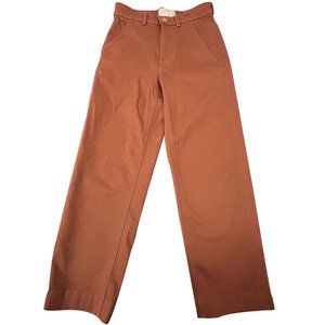 Everlane the straight leg crop pants in cocoa brown - length regular size 2